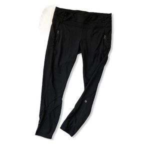 Lululemon ankle leggings with front mesh